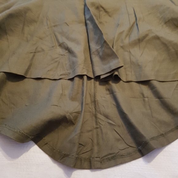 New York & Company women's size 12 olive green high low skirt NWT - Picture 2 of 6